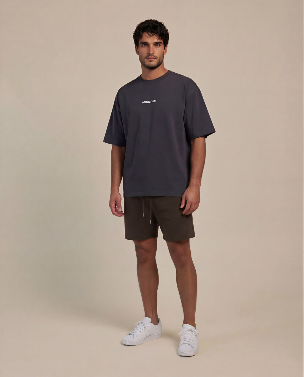 About Us - Oversized ABOUT US Word Logo T Shirt