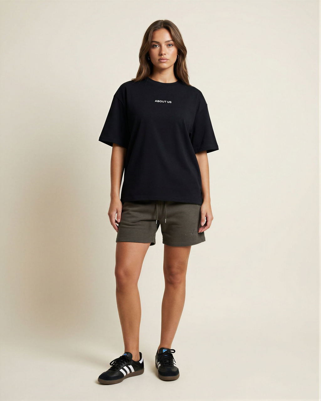 About Us - Oversized ABOUT US Word Logo T Shirt