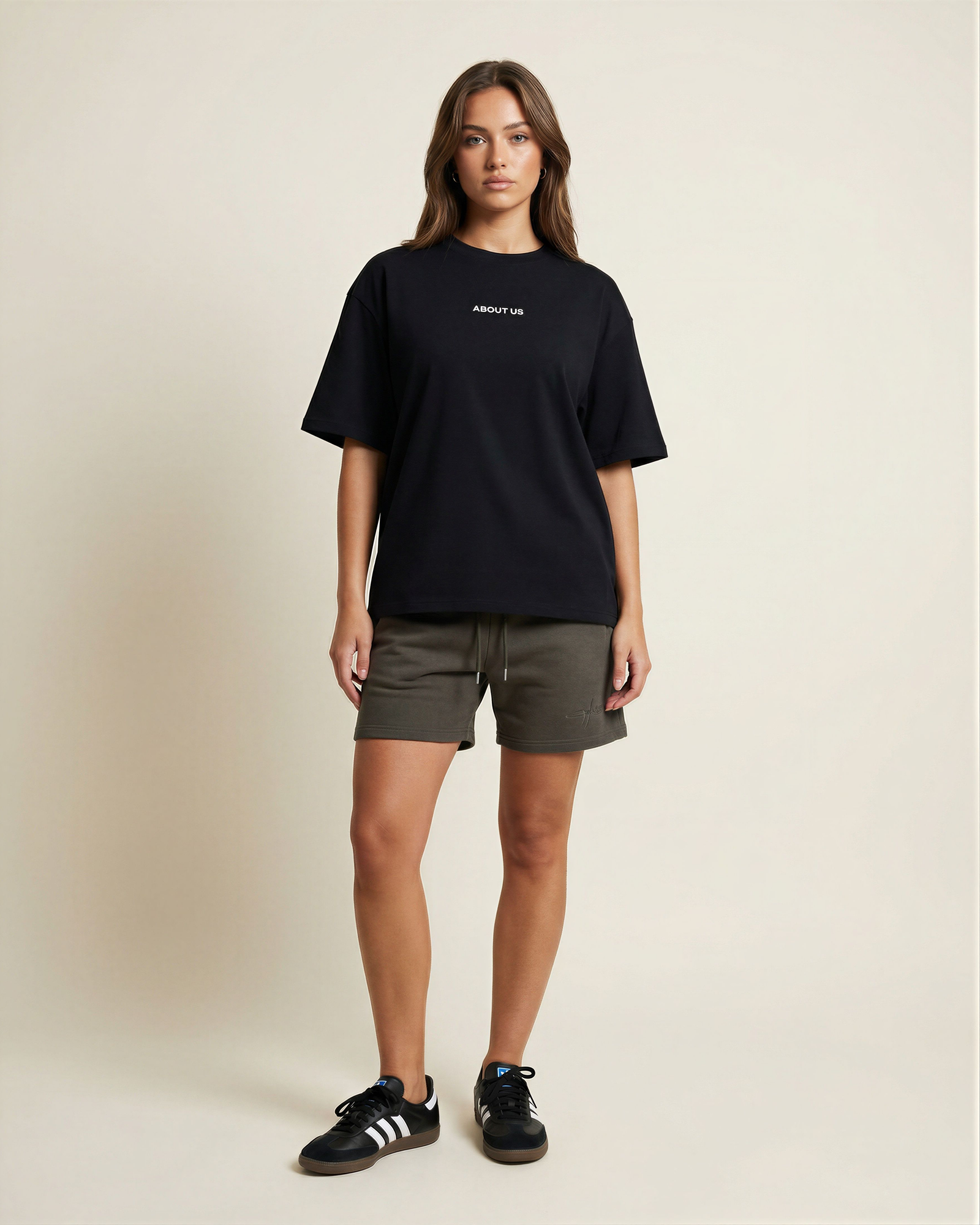About Us - Oversized ABOUT US Word Logo T Shirt