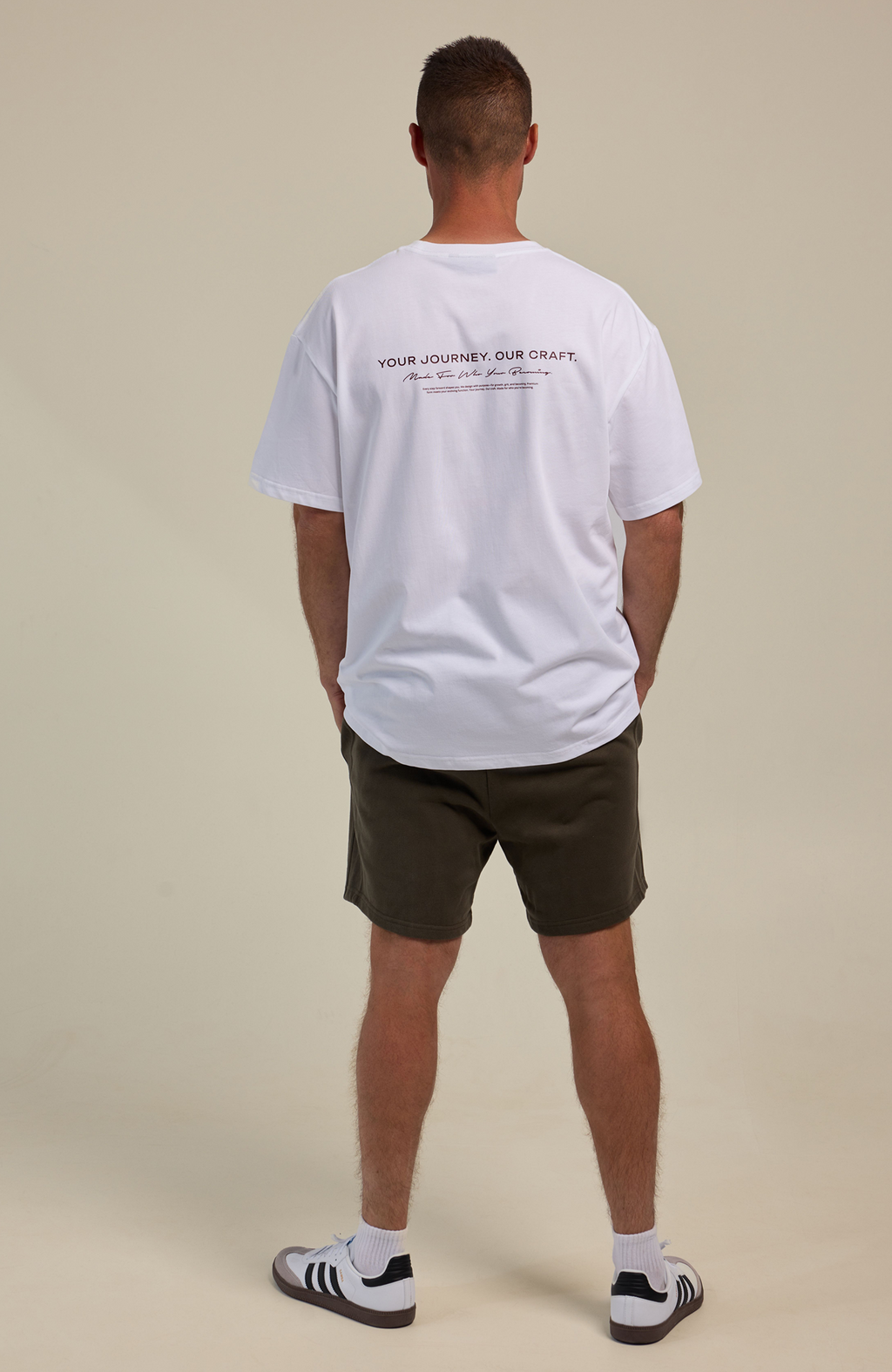 About Us Essential Training T-Shirt — Navy colourway, 180gsm premium midweight cotton