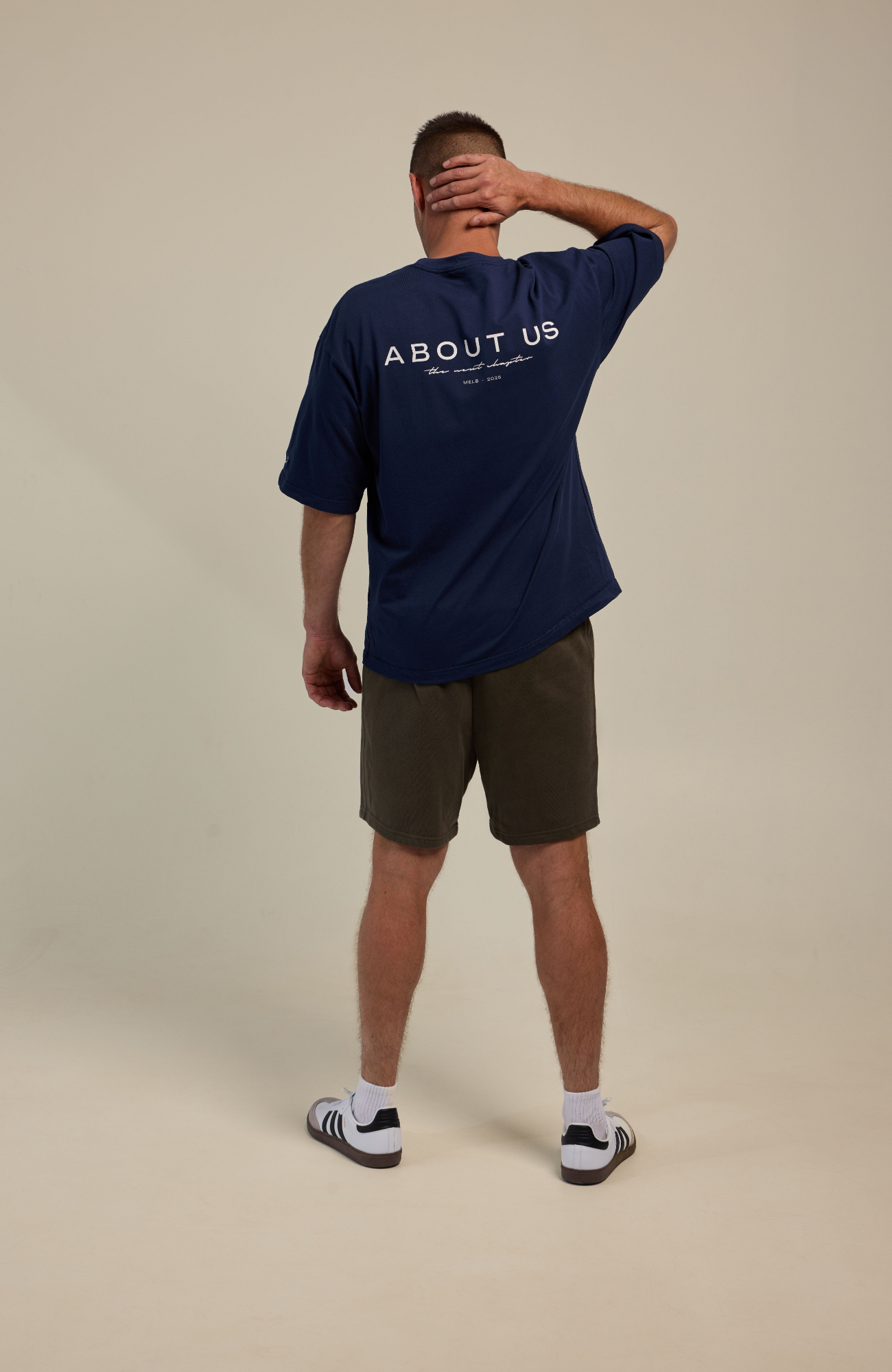 About Us The Next Chapter Oversized T-Shirt — 260gsm 100% cotton, front view