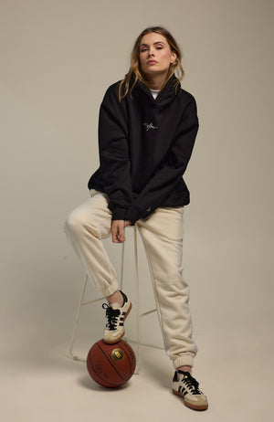 About Us Native Hoodie in Ink — premium heavyweight fleece, brushed interior, front view