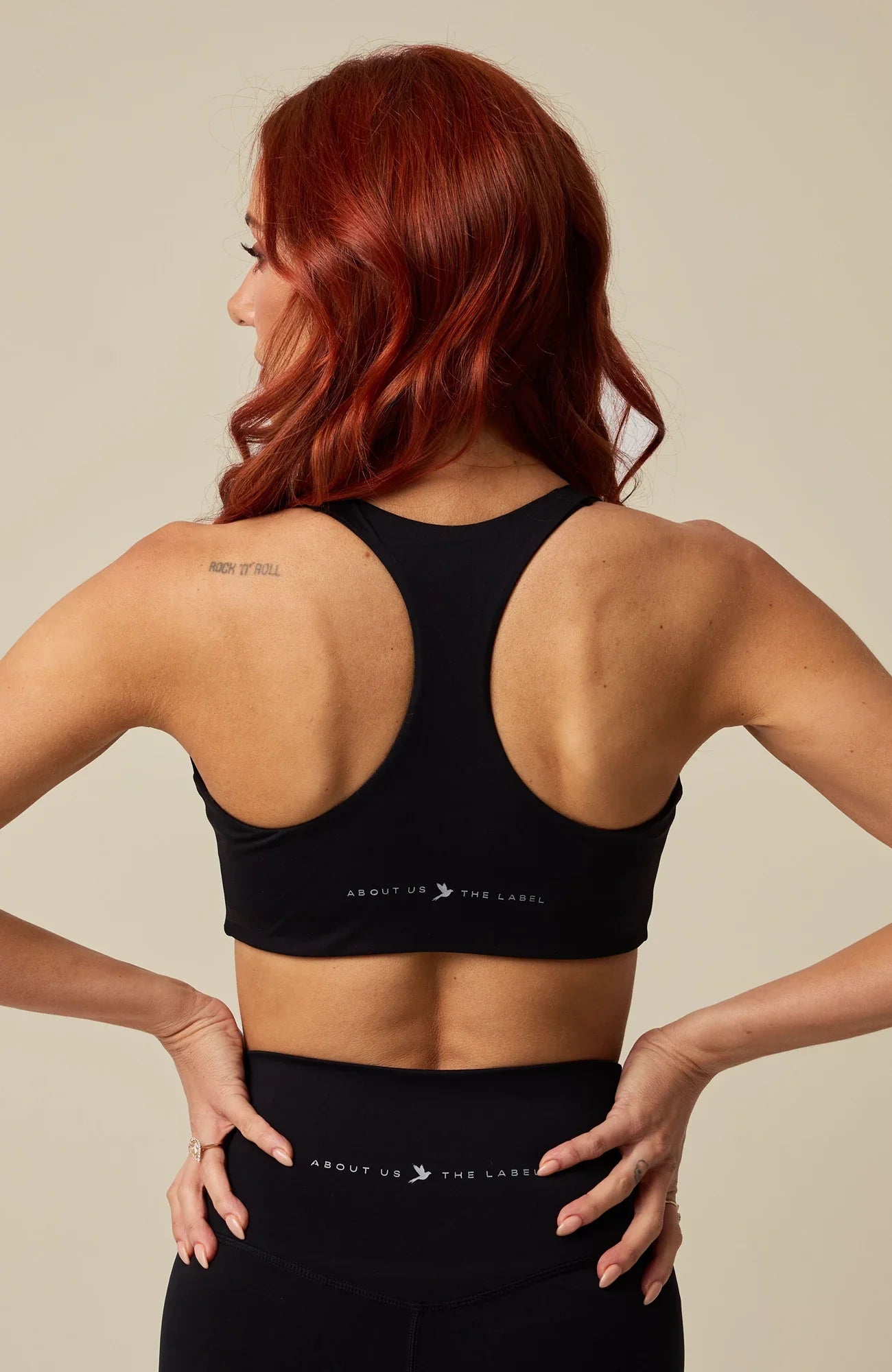 Bloom Black activewear — fabric detail