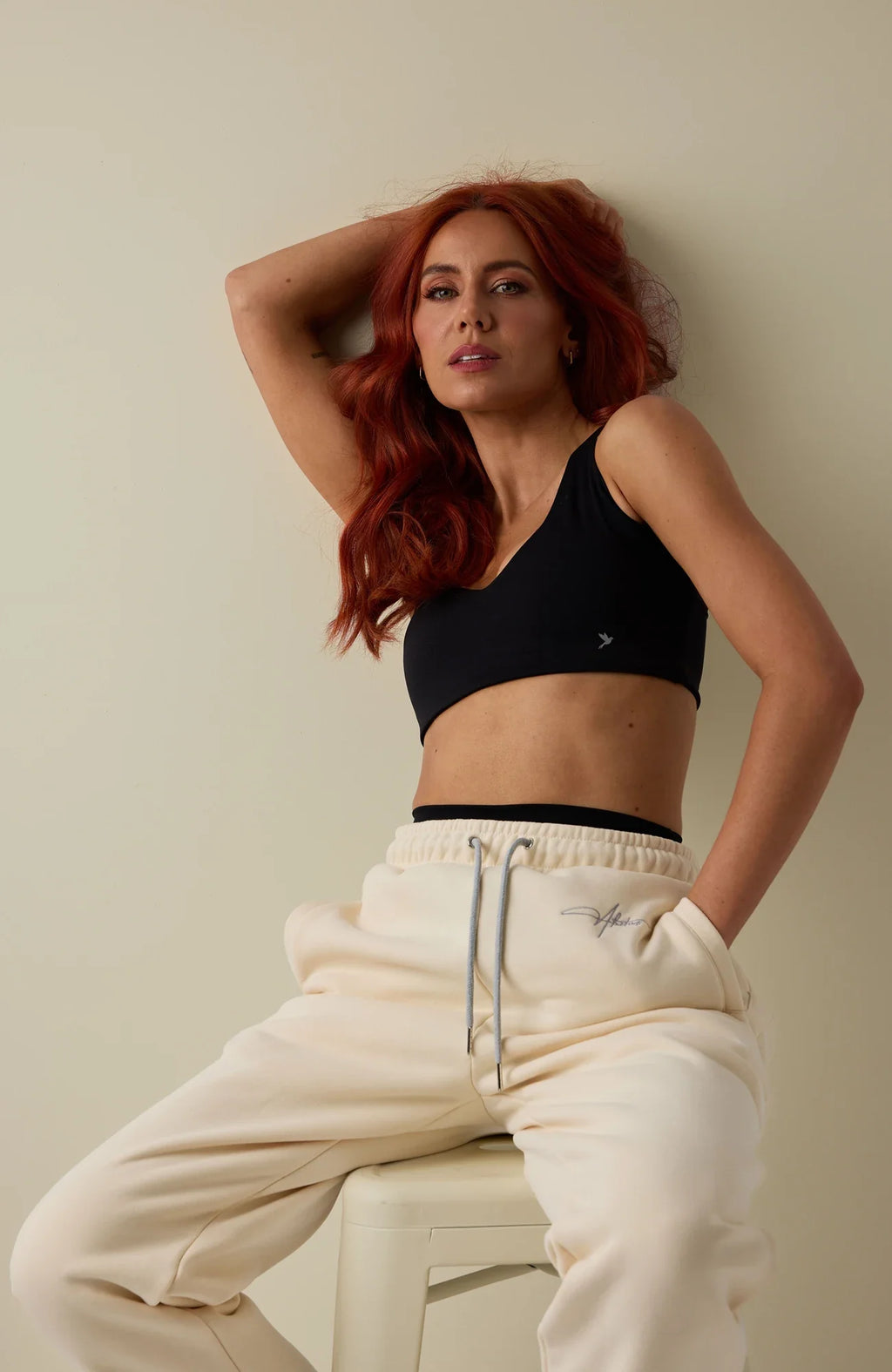 Bloom Black sports bra — editorial