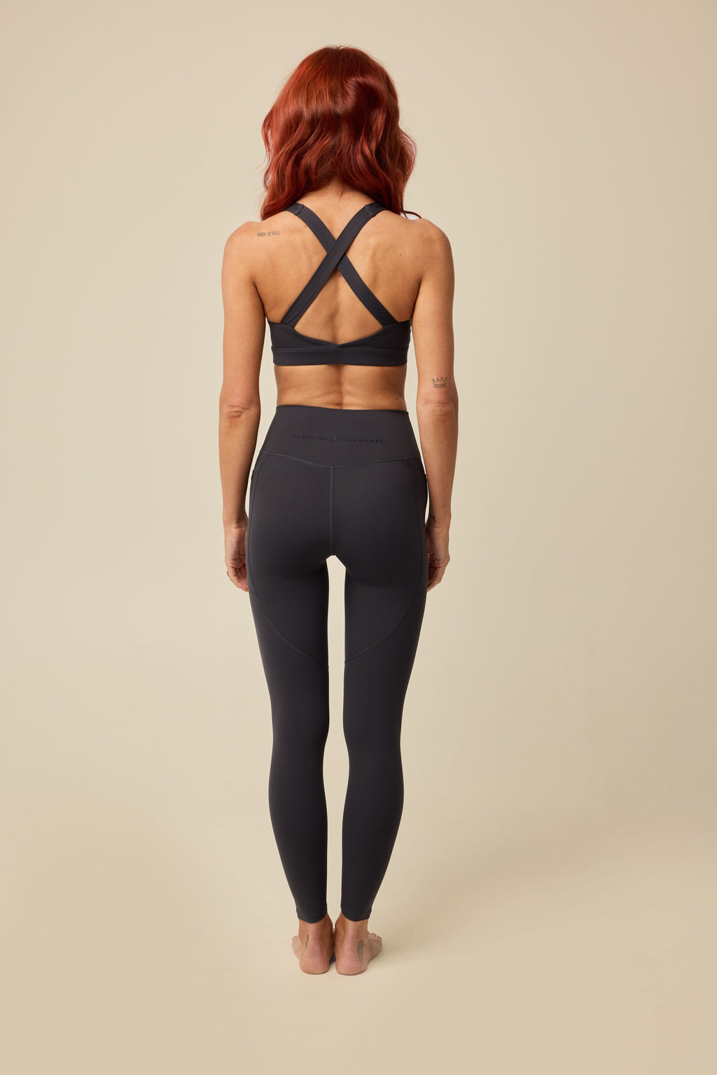 Aura Leggings & Bra Set — Grey — back