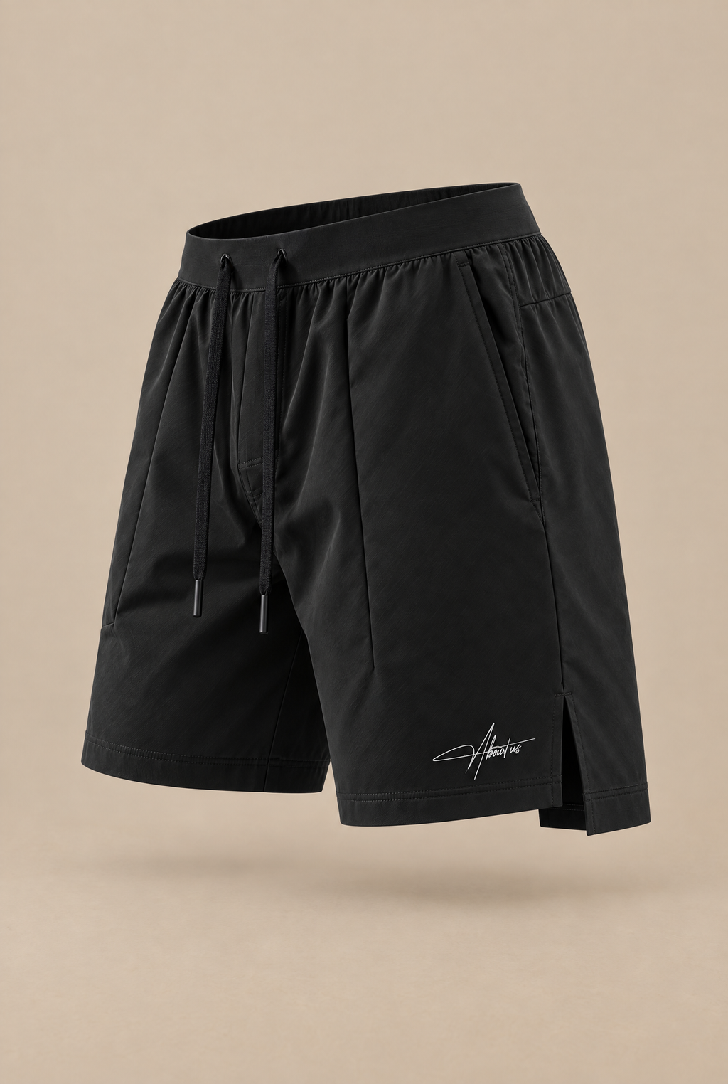 Halo Active Shorts in Black, flat