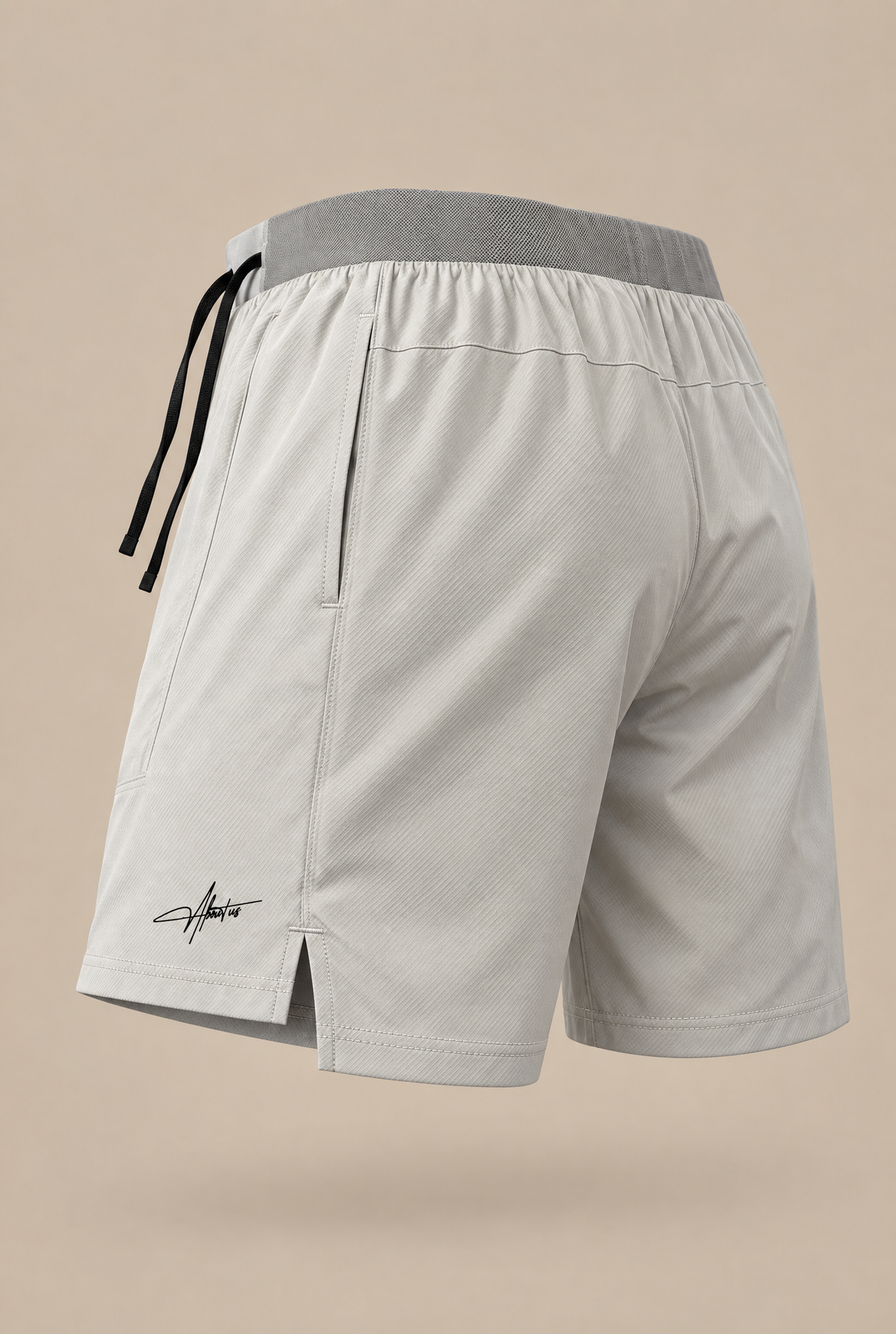 Halo Active Shorts in Grey, flat