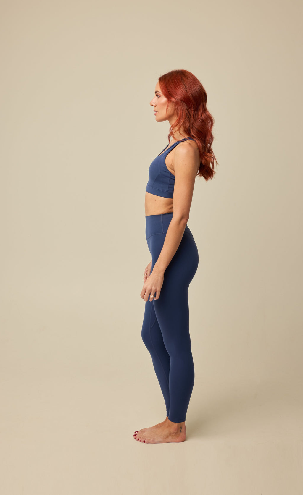 Aura Leggings & Bra Set — Navy